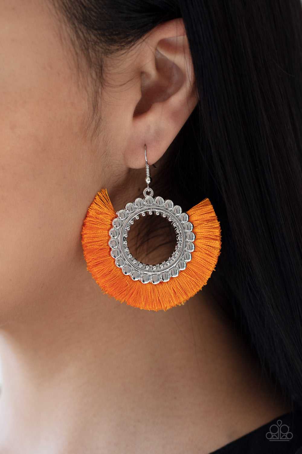 Paparazzi ♥ Fringe Fanatic - Orange ♥  Earrings