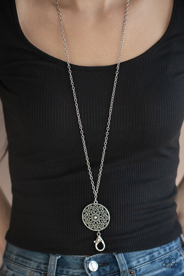 Paparazzi ♥ Mandala Garden - Silver ♥ Lanyard