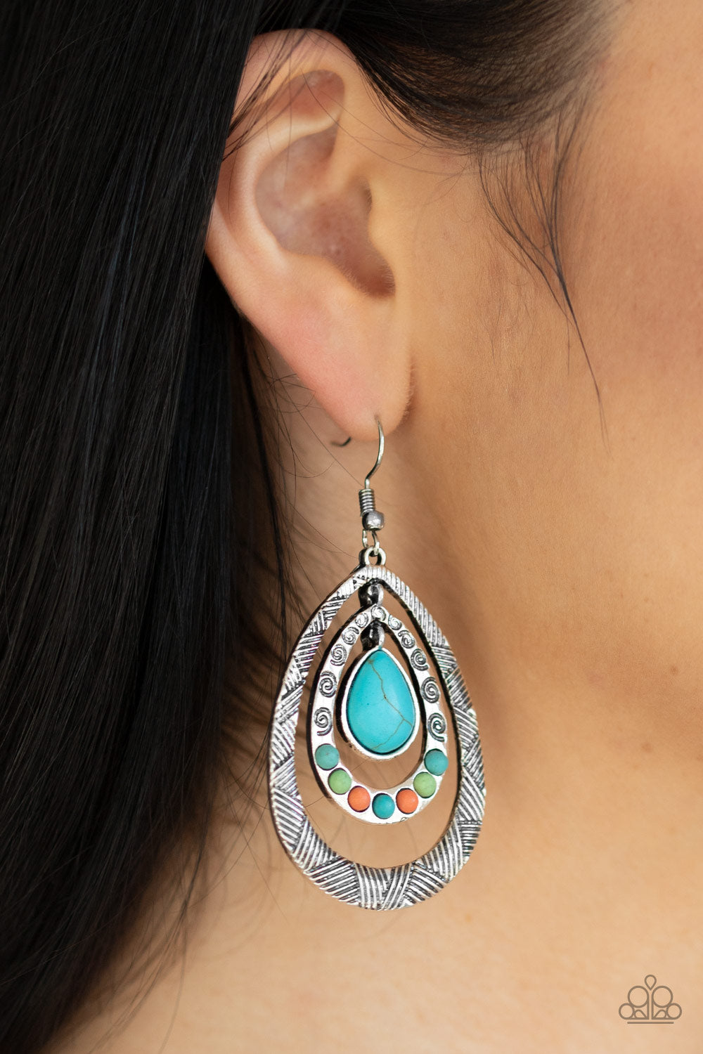 Paparazzi ♥ Terra Teardrops - Multi ♥  Earrings