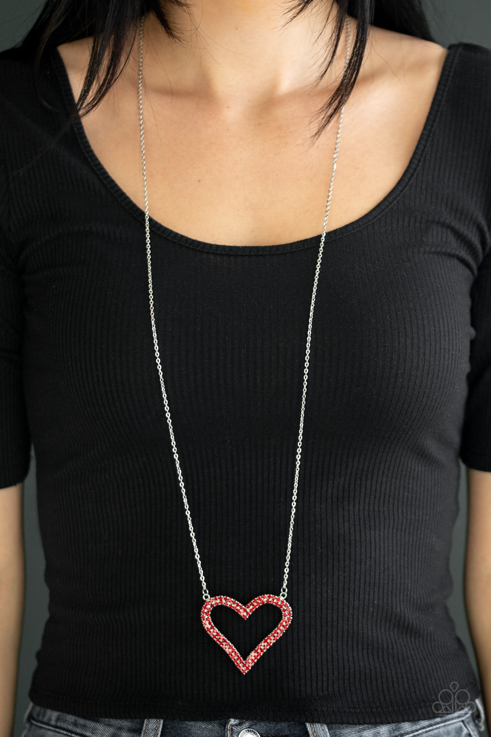Paparazzi ♥ Pull Some HEART-strings - Red ♥  Necklace
