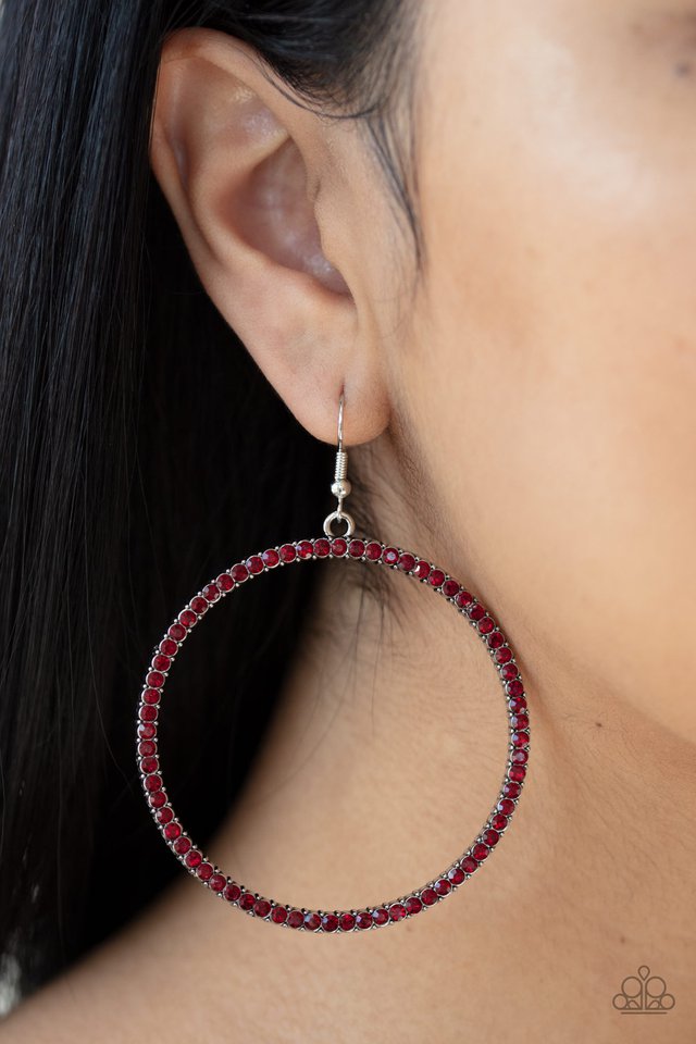 Paparazzi ♥ Just Add Sparkle - Red ♥ Earrings