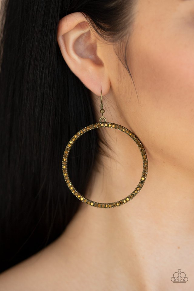 Paparazzi ♥ Just Add Sparkle - Brass ♥ Earrings