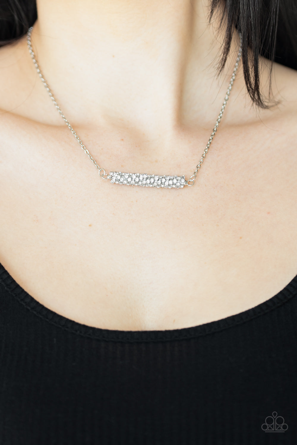 Paparazzi ♥ Timelessly Twinkling - White ♥  Necklace