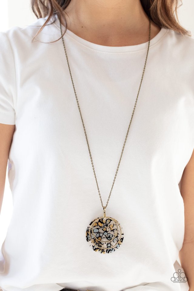 Paparazzi ♥ Metro Mosaic - Brass ♥ Necklace