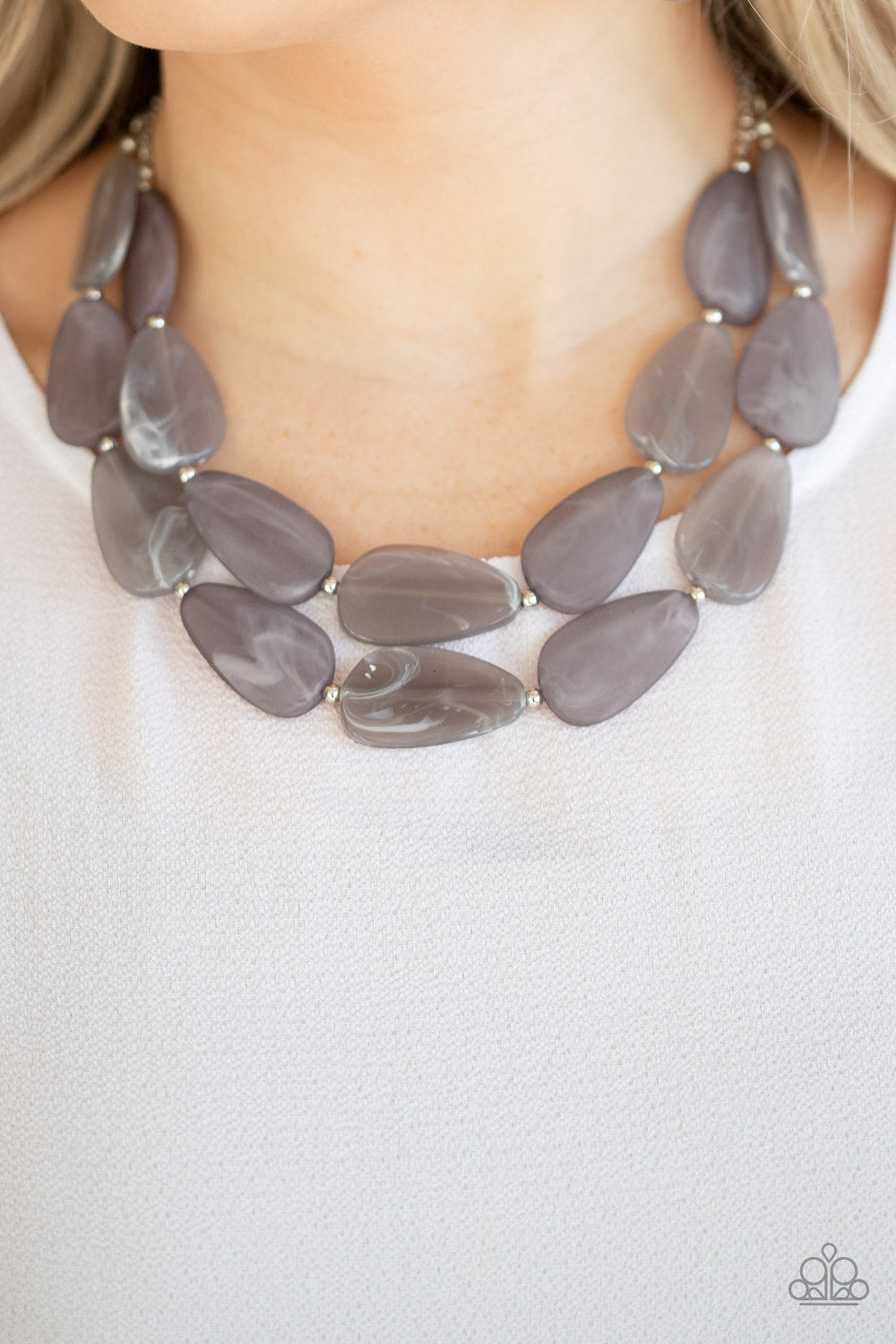 Paparazzi ♥ Colorfully Calming - Silver ♥  Necklace