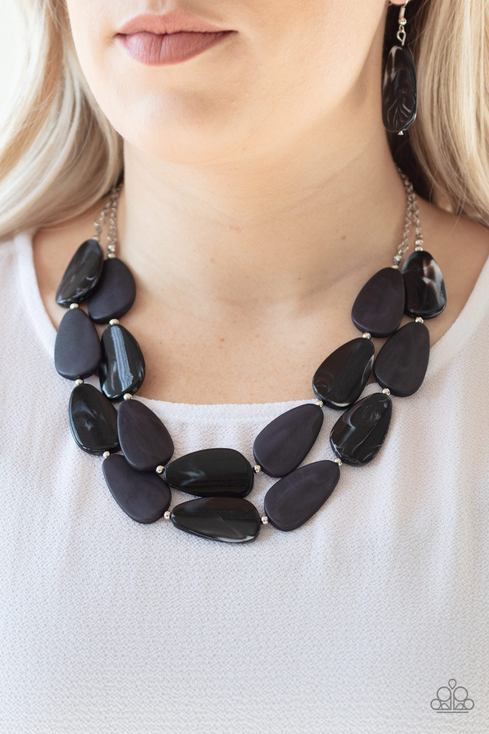 Paparazzi ♥ Colorfully Calming - Black ♥  Necklace