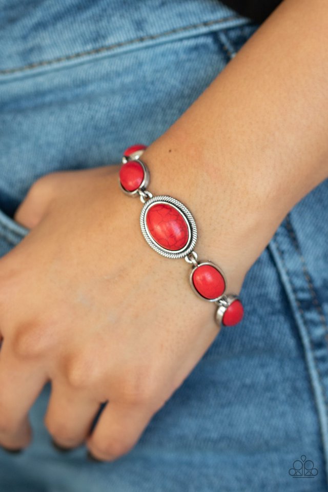 Paparazzi ♥ Serene Stonework - Red ♥ Bracelet