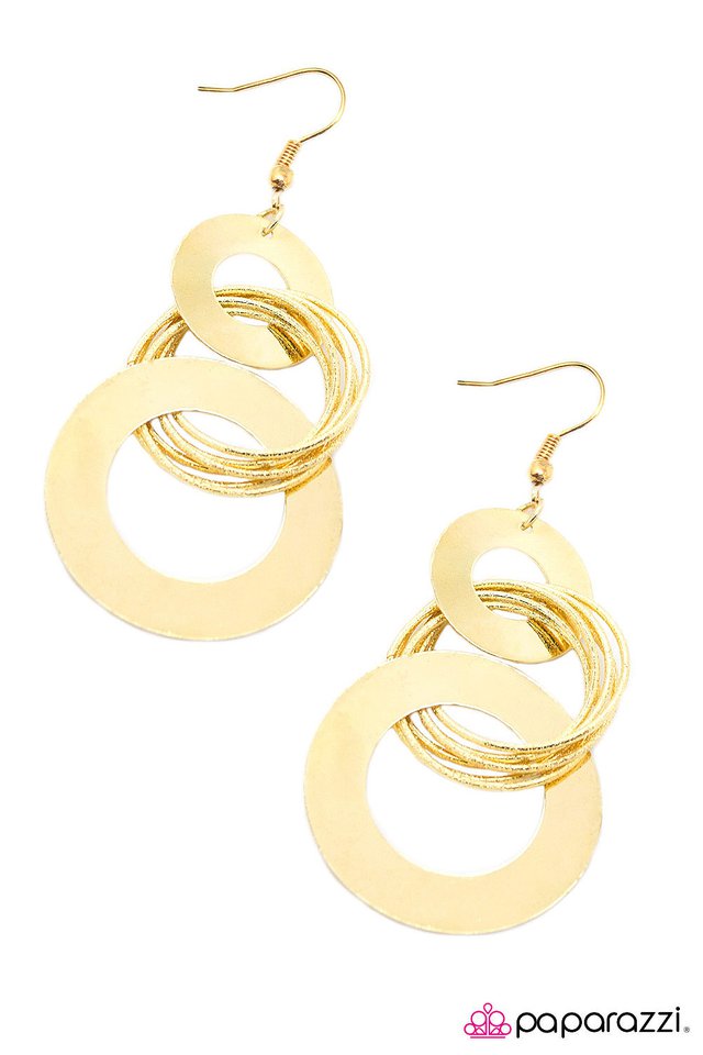 Paparazzi ♥ Zodiac - Gold ♥ Earrings