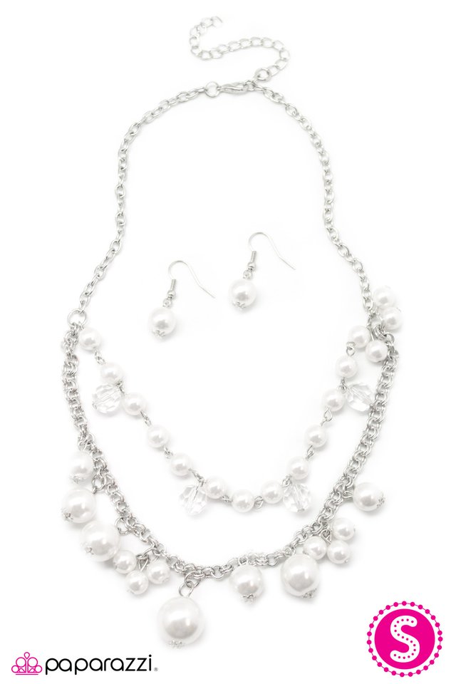 Paparazzi ♥ High Society - White ♥ Necklace