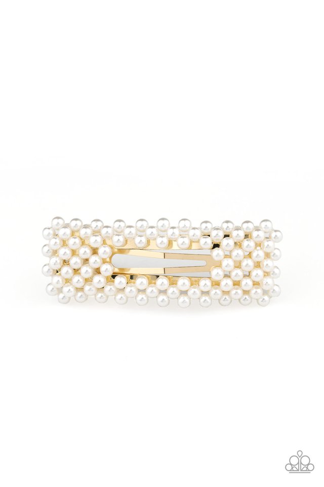 Paparazzi ♥ Clutch Your Pearls - Gold ♥ Hair Clip
