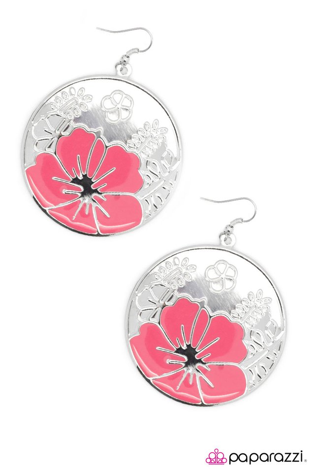 Paparazzi ♥ Welcome to Paradise - Pink ♥ Earrings