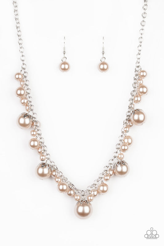 Paparazzi ♥ Uptown Pearls - Brown ♥ Necklace