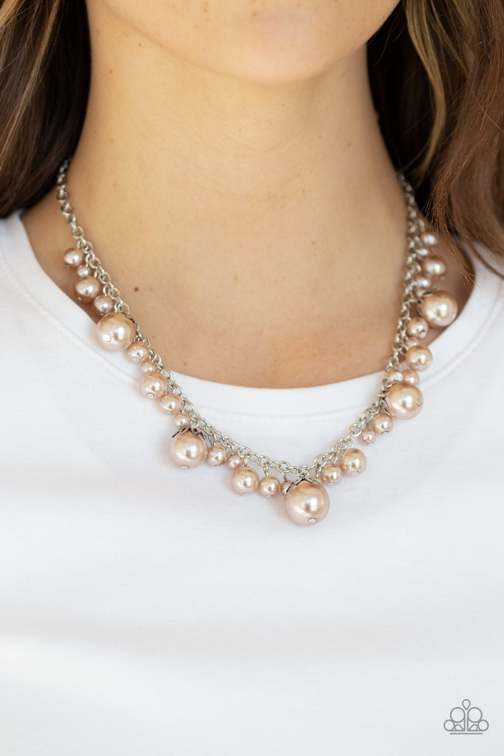 Paparazzi ♥ Uptown Pearls - Brown ♥ Necklace