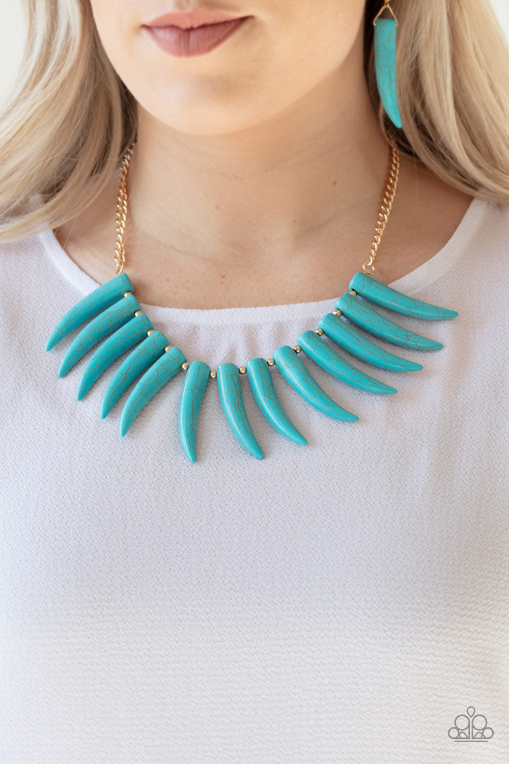 Paparazzi ♥ Tusk Tundra - Blue ♥  Necklace
