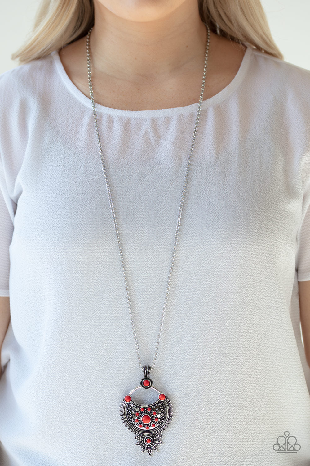 Paparazzi ♥ Solar Energy - Red ♥  Necklace