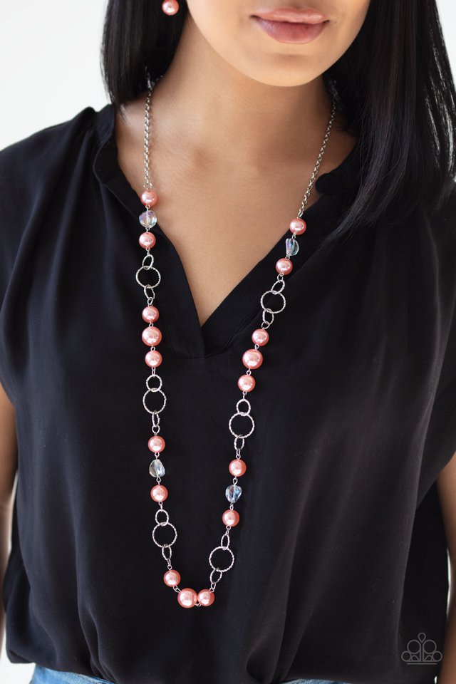 Paparazzi ♥ Prized Pearls - Orange ♥ Necklace
