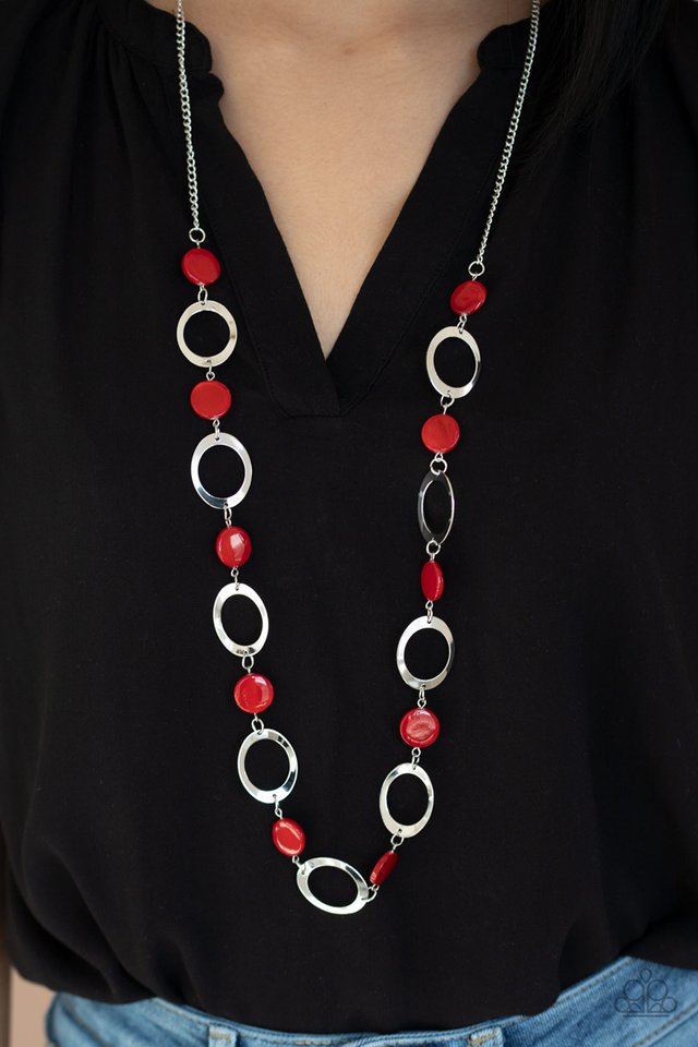 Paparazzi ♥ SHELL Your Soul - Red ♥ Necklace