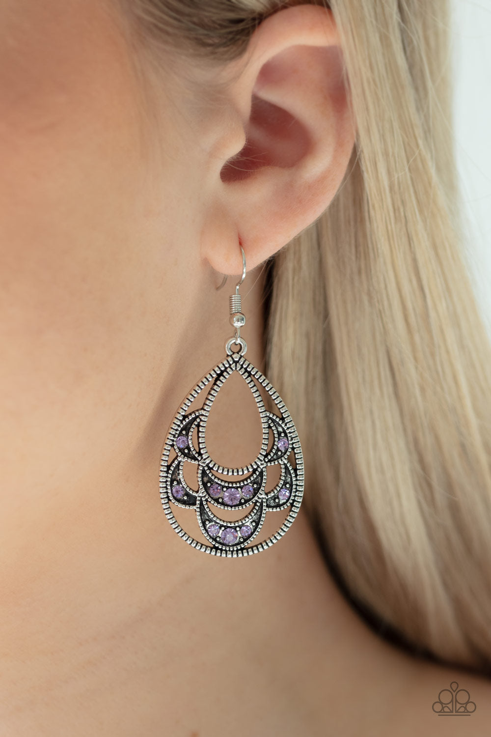 Paparazzi ♥ Malibu Macrame - Purple ♥  Earrings