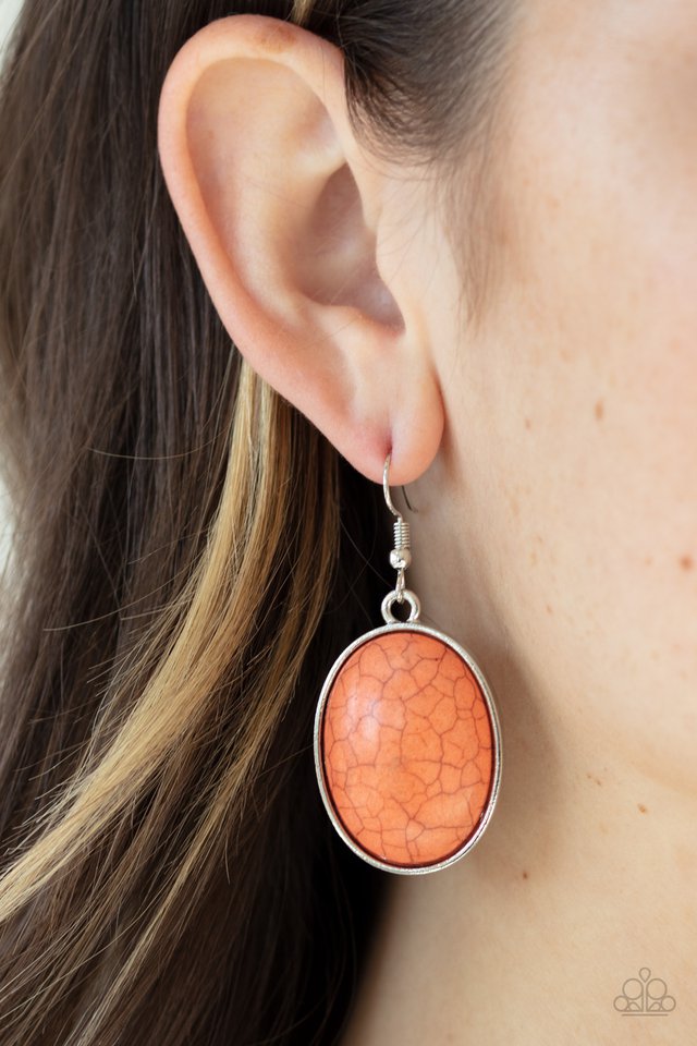 Paparazzi ♥ Serenely Sediment - Orange ♥ Earrings