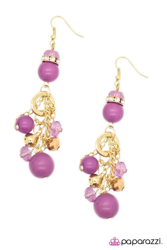 Paparazzi ♥ New York State of Mind - Purple ♥ Earrings