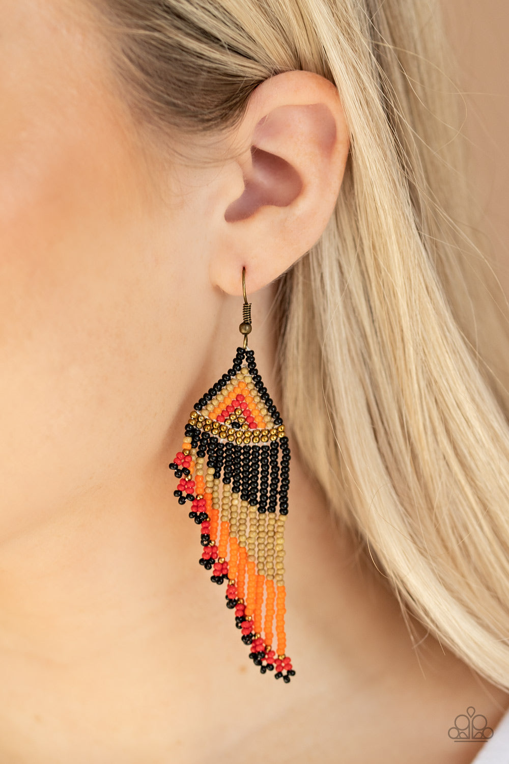 Paparazzi ♥ Rainbow Winds - Black ♥  Earrings