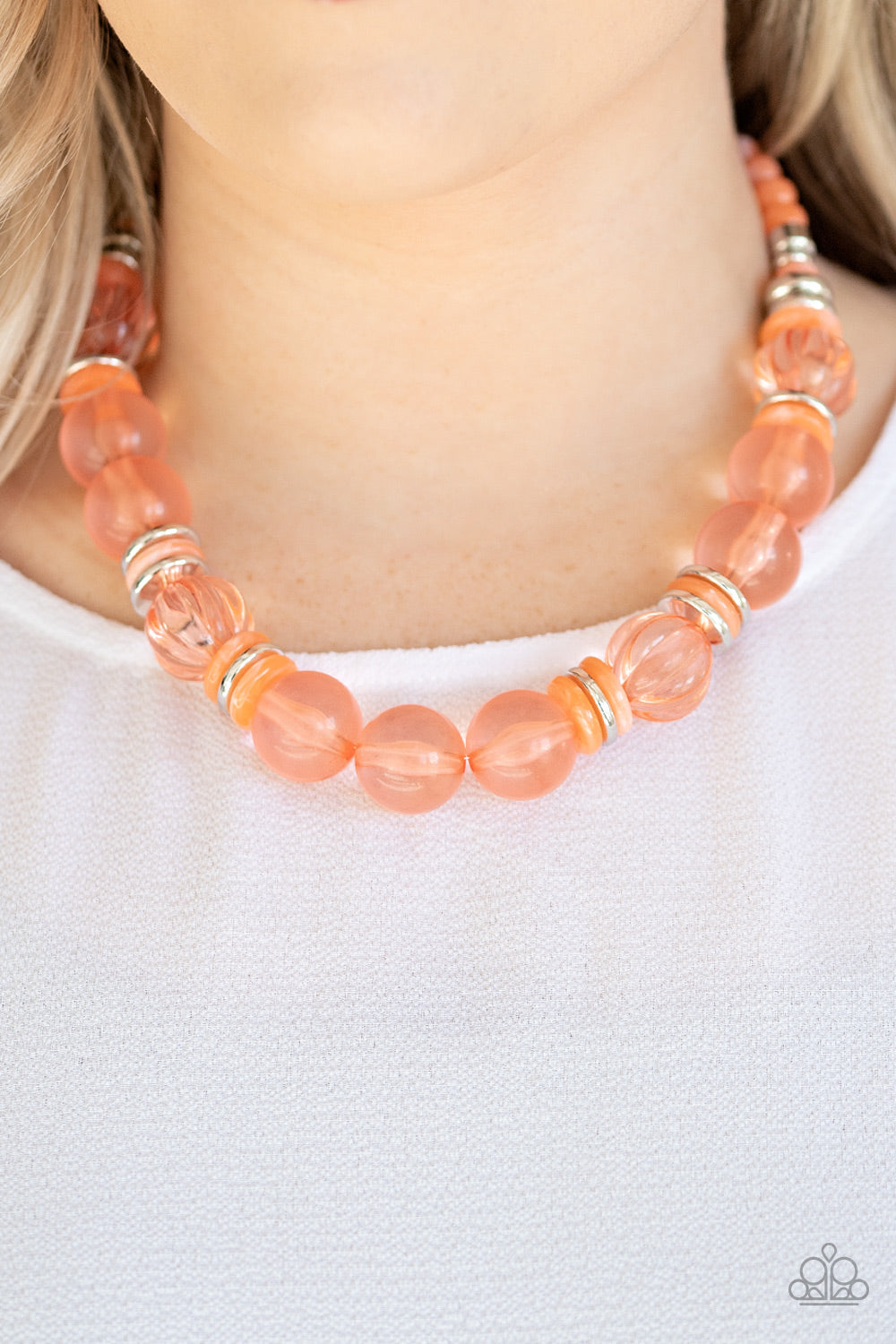 Paparazzi ♥ Bubbly Beauty - Orange ♥  Necklace