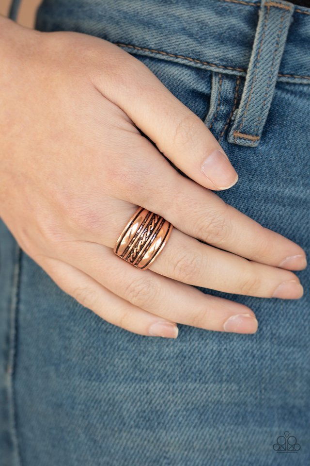 Paparazzi ♥ Let It LAYER - Copper ♥ Ring
