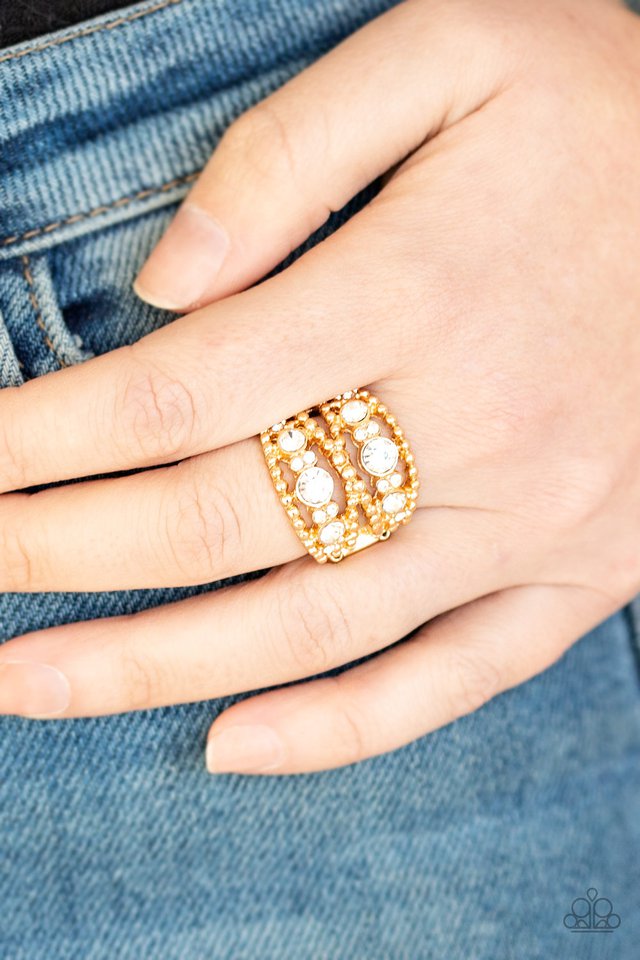 Paparazzi ♥ Prismatic Powerhouse - Gold ♥ Ring
