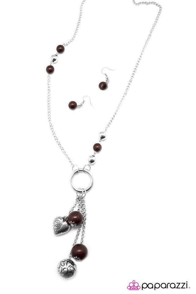 Paparazzi ♥ Part Of The Movement - Brown ♥ Necklace