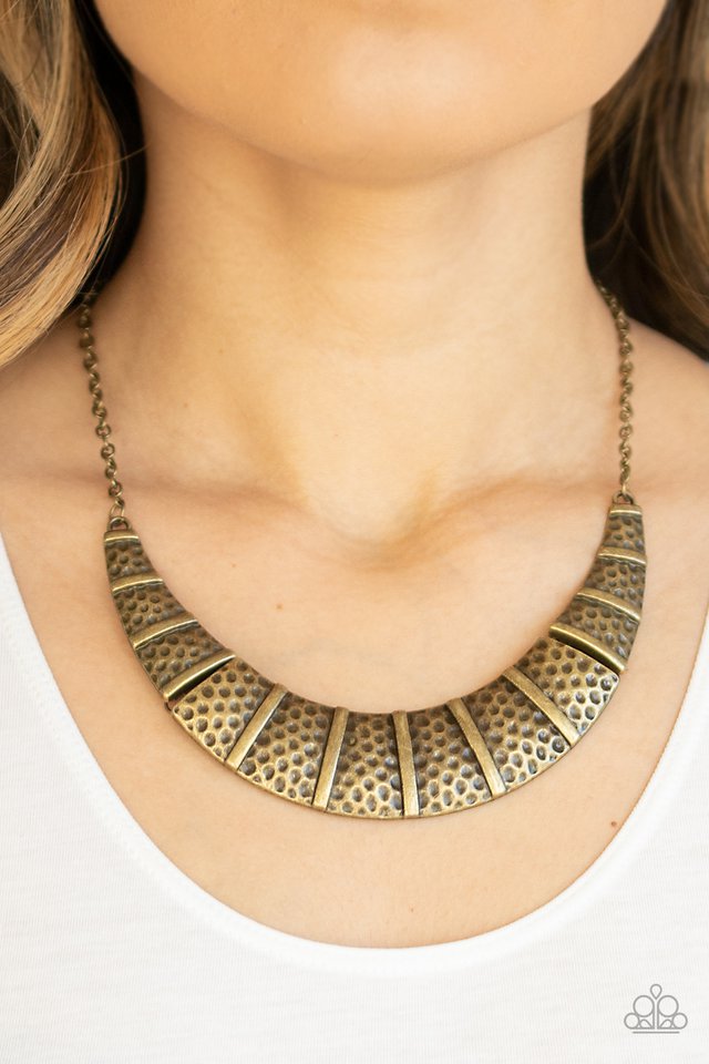 Paparazzi ♥ Metallic Mechanics - Brass ♥ Necklace