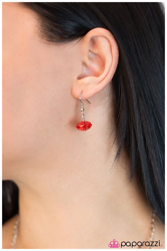 Paparazzi ♥ In A Roundabout Way - Red ♥ Necklace