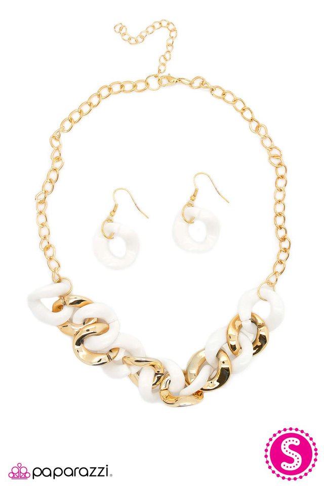 Paparazzi ♥ Join Forces - White ♥ Necklace