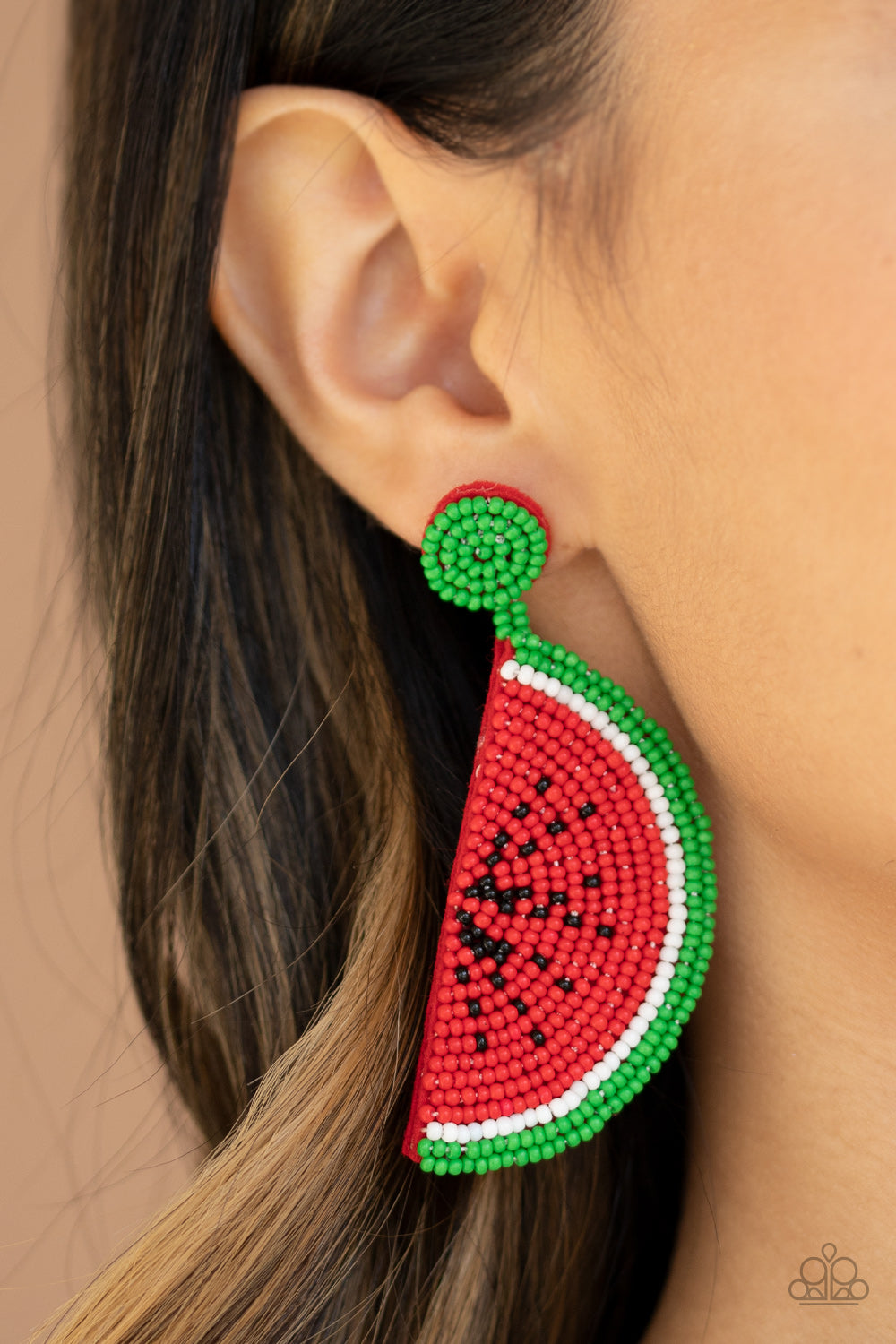 Paparazzi ♥ You Are One In A MELON - Red ♥  Post Earrings