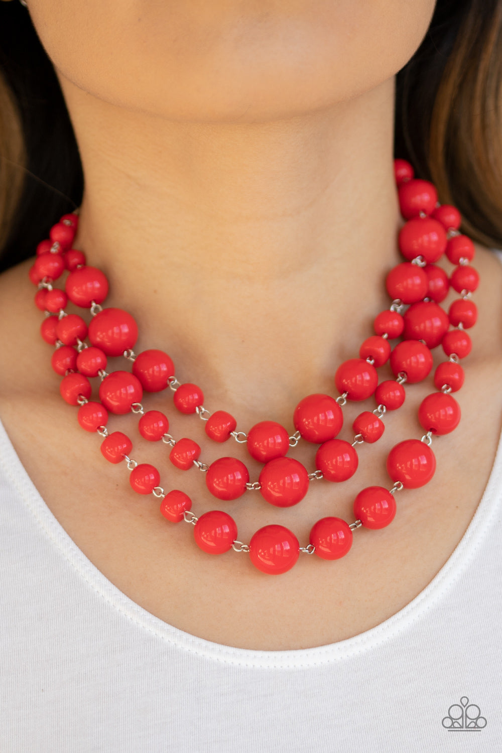 Paparazzi ♥ Everyone Scatter! - Red ♥  Necklace
