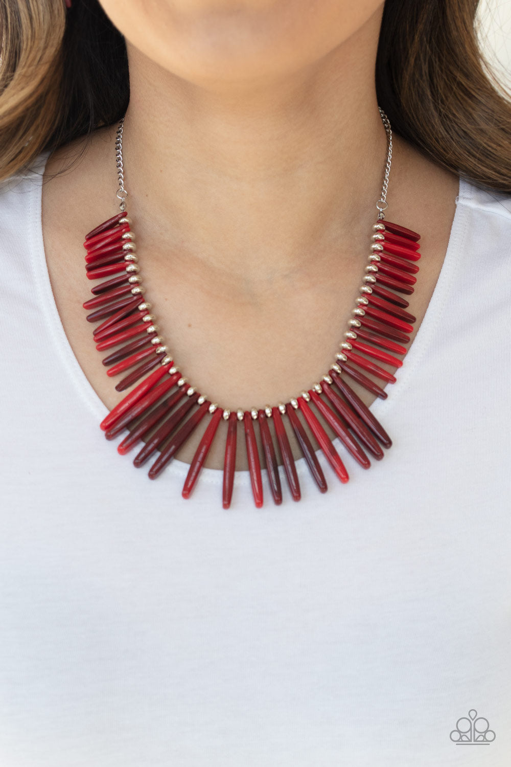 Paparazzi ♥ Out of My Element - Red ♥  Necklace