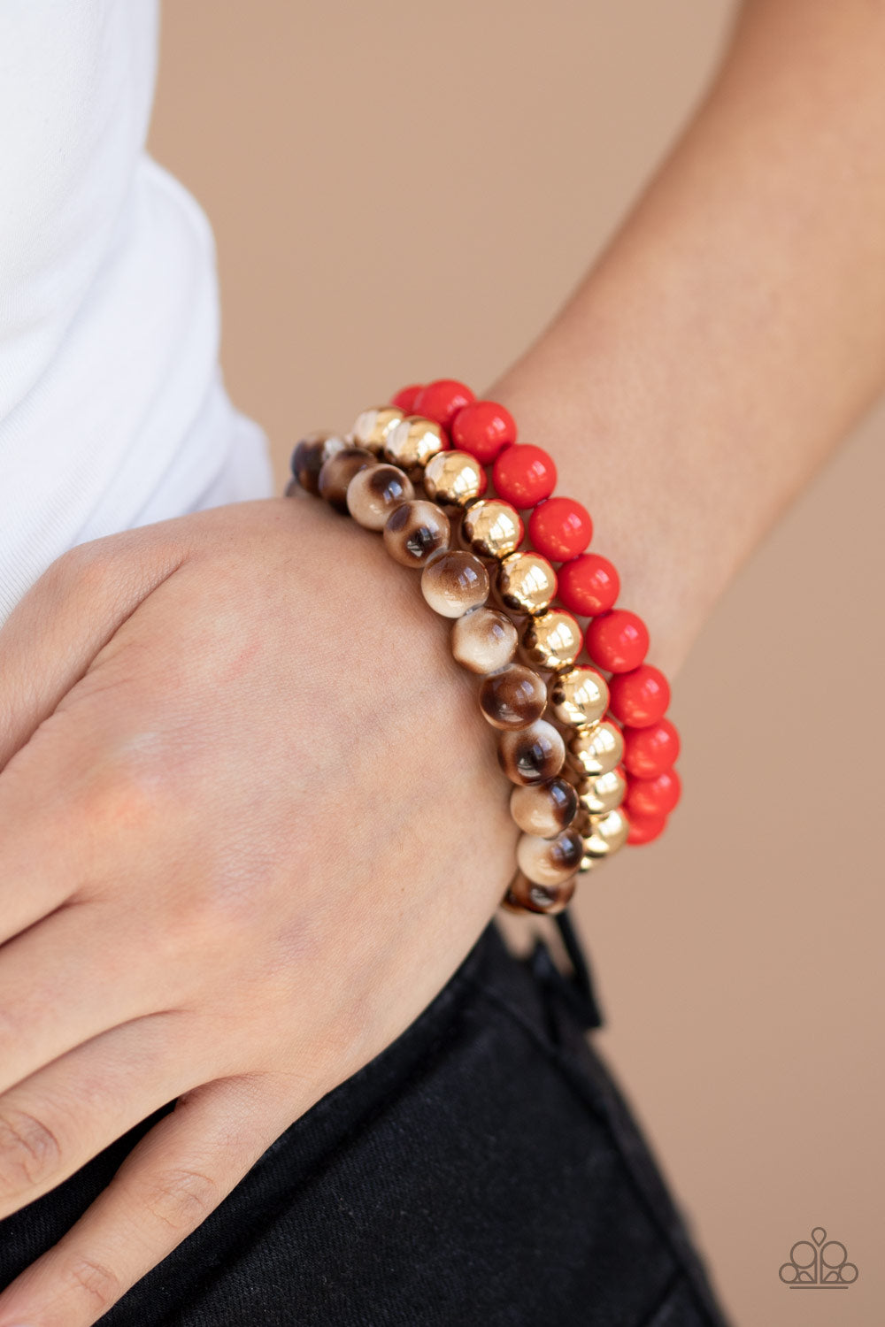 Paparazzi ♥ Courageously Couture - Red ♥  Bracelet
