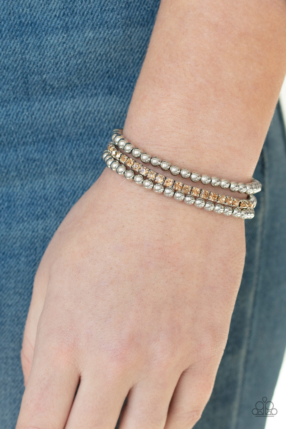 Paparazzi ♥ Glam Game - Brown ♥  Bracelet