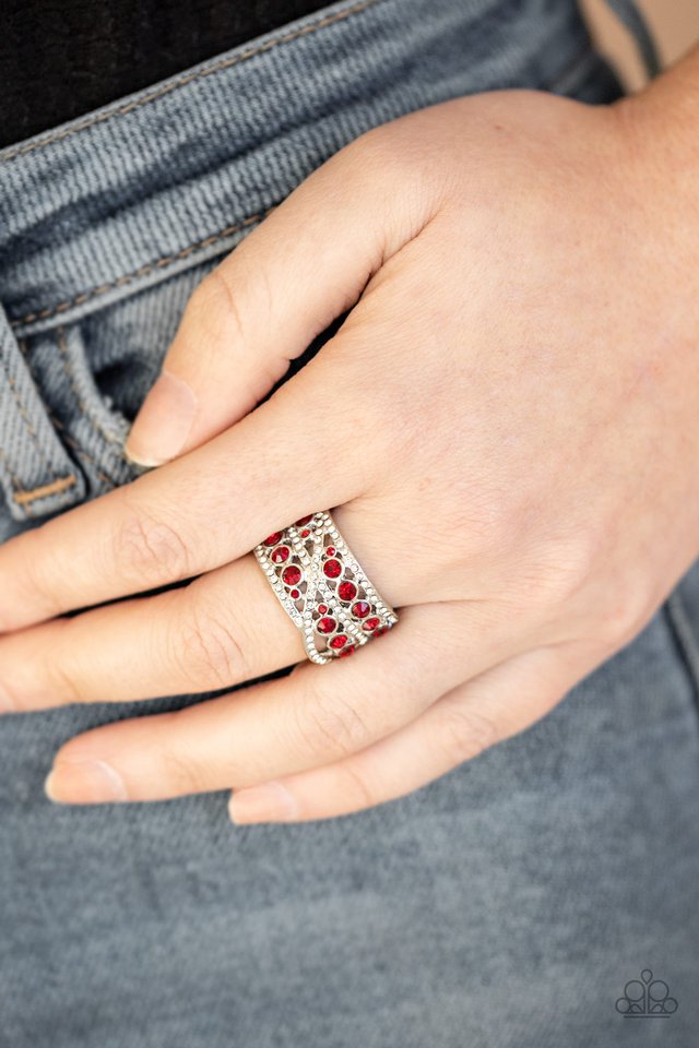 Paparazzi ♥ Elegant Effervescence - Red ♥ Ring