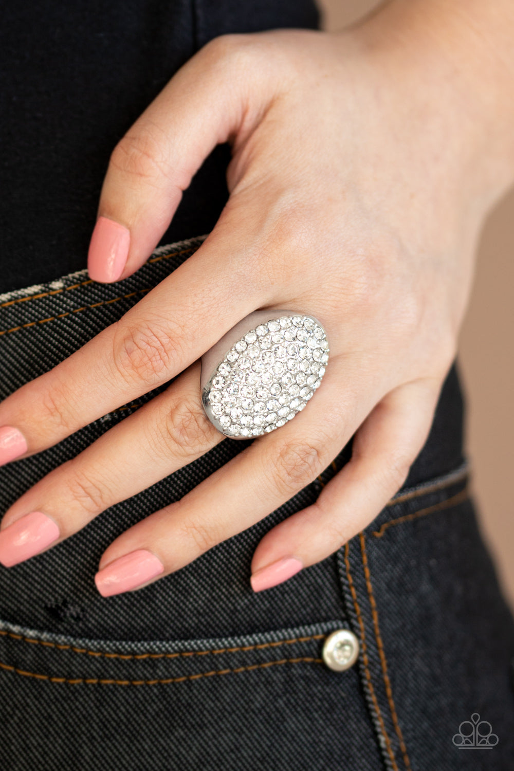 Paparazzi ♥ Bling Scene - White ♥  Ring
