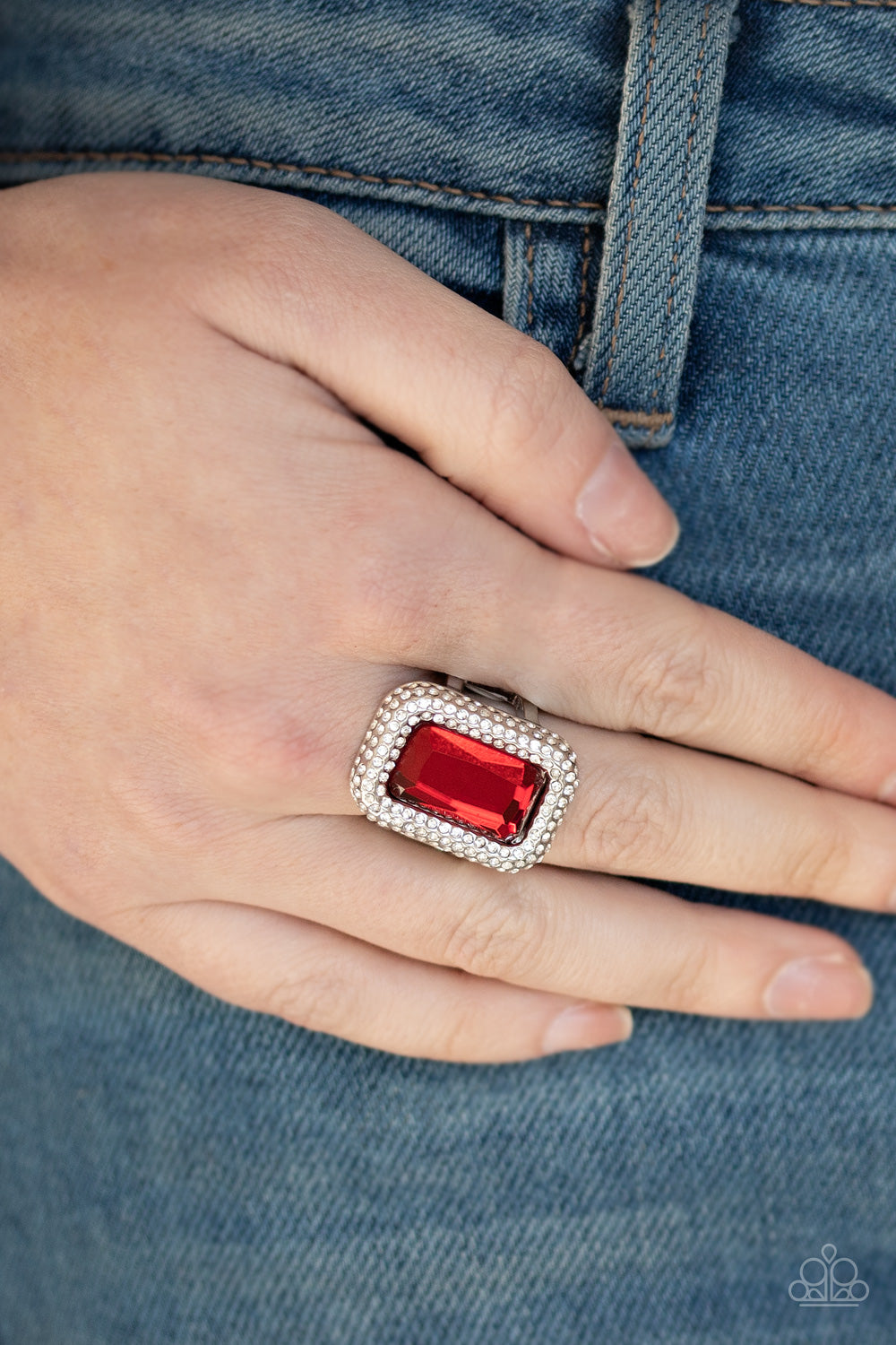Paparazzi ♥ A Grand STATEMENT-MAKER - Red ♥  Ring