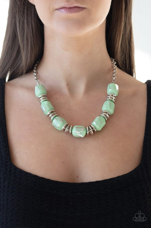Paparazzi ♥ Girl Grit - Green ♥ Necklace
