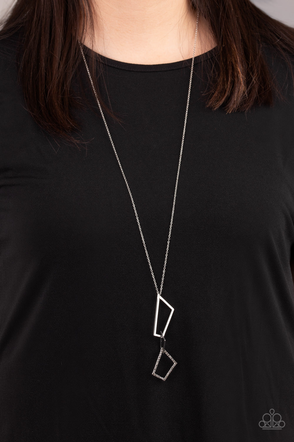 Paparazzi ♥ Shapely Silhouettes - Silver ♥  Necklace