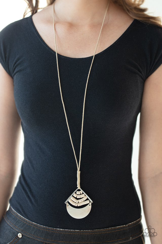 Paparazzi ♥ Beach Beam - White ♥ Necklace