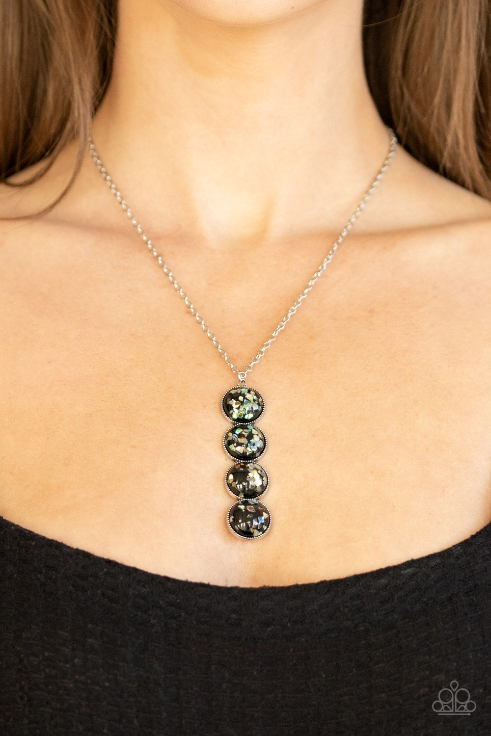 Paparazzi ♥ Confetti and Cocktails - Black ♥  Necklace