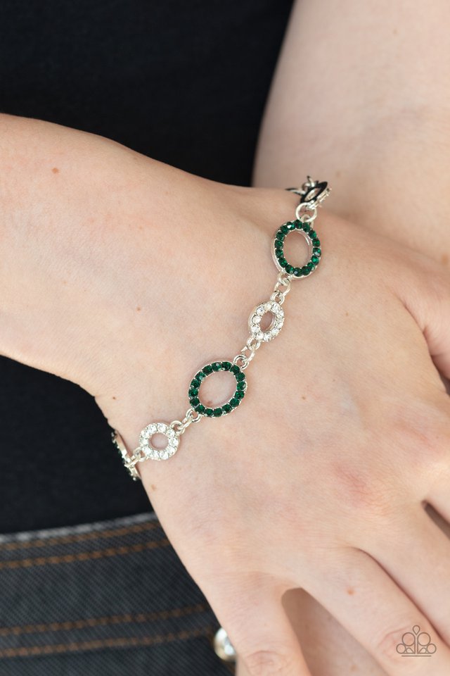 Paparazzi ♥ Bubbly Bedazzle - Green ♥ Bracelet