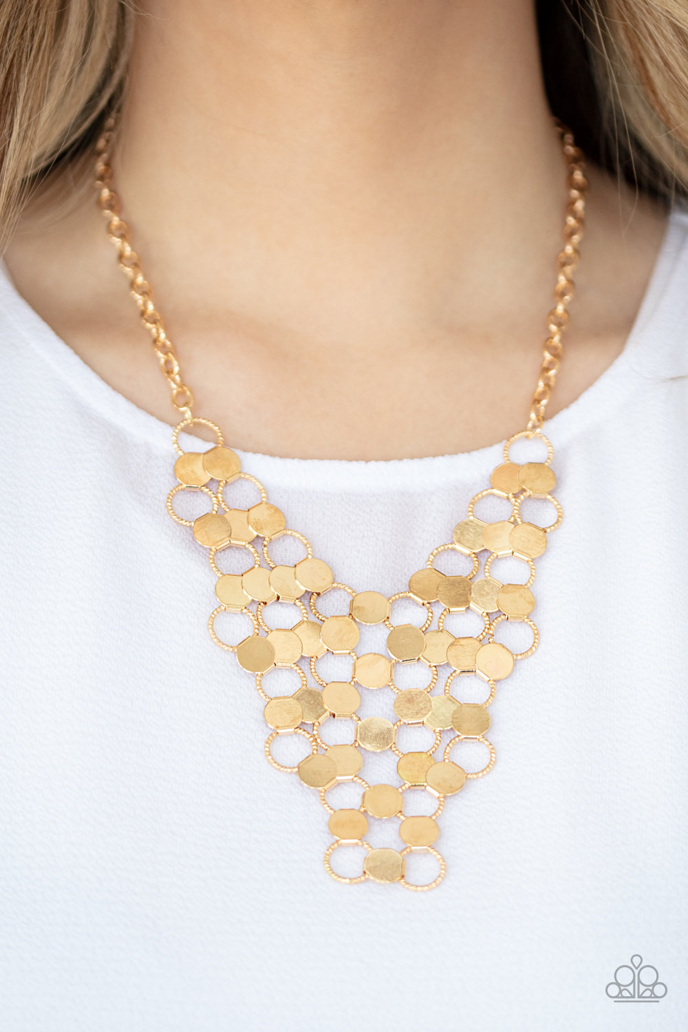 Paparazzi ♥ Net Result - Gold ♥  Necklace