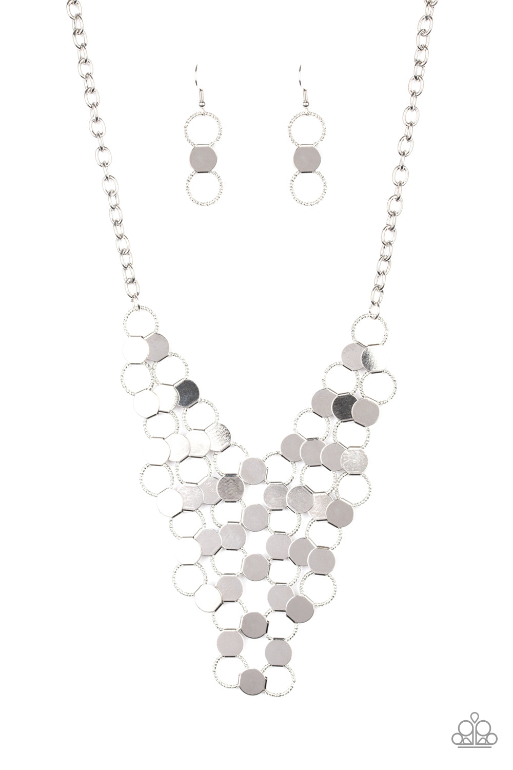 Paparazzi ♥ Net Result - Silver ♥  Necklace