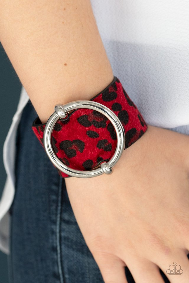 Paparazzi ♥ Asking FUR Trouble - Red ♥ Bracelet