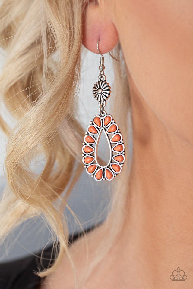 Paparazzi ♥ Stone Orchard - Orange ♥ Earrings