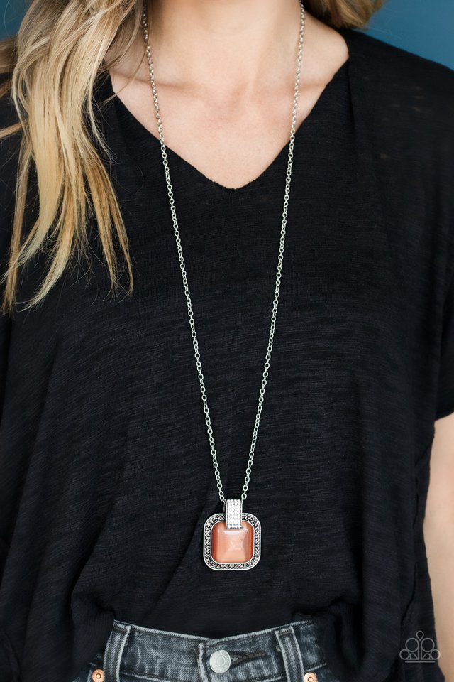 Paparazzi ♥ Effervescent Elegance - Orange ♥ Necklace